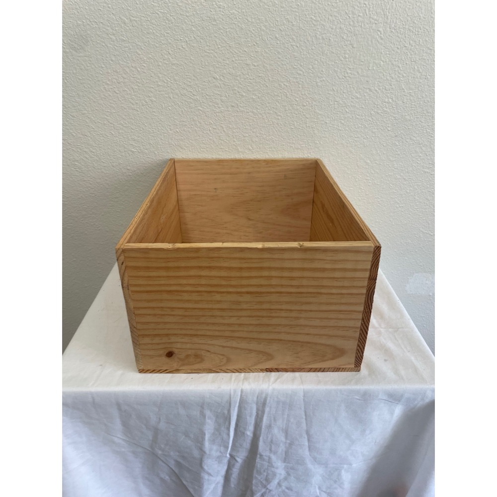 Chateau d Arcins Wine Crate French Wood Box Natural Excellent Haut-Medoc Crate - Picture 2 of 6
